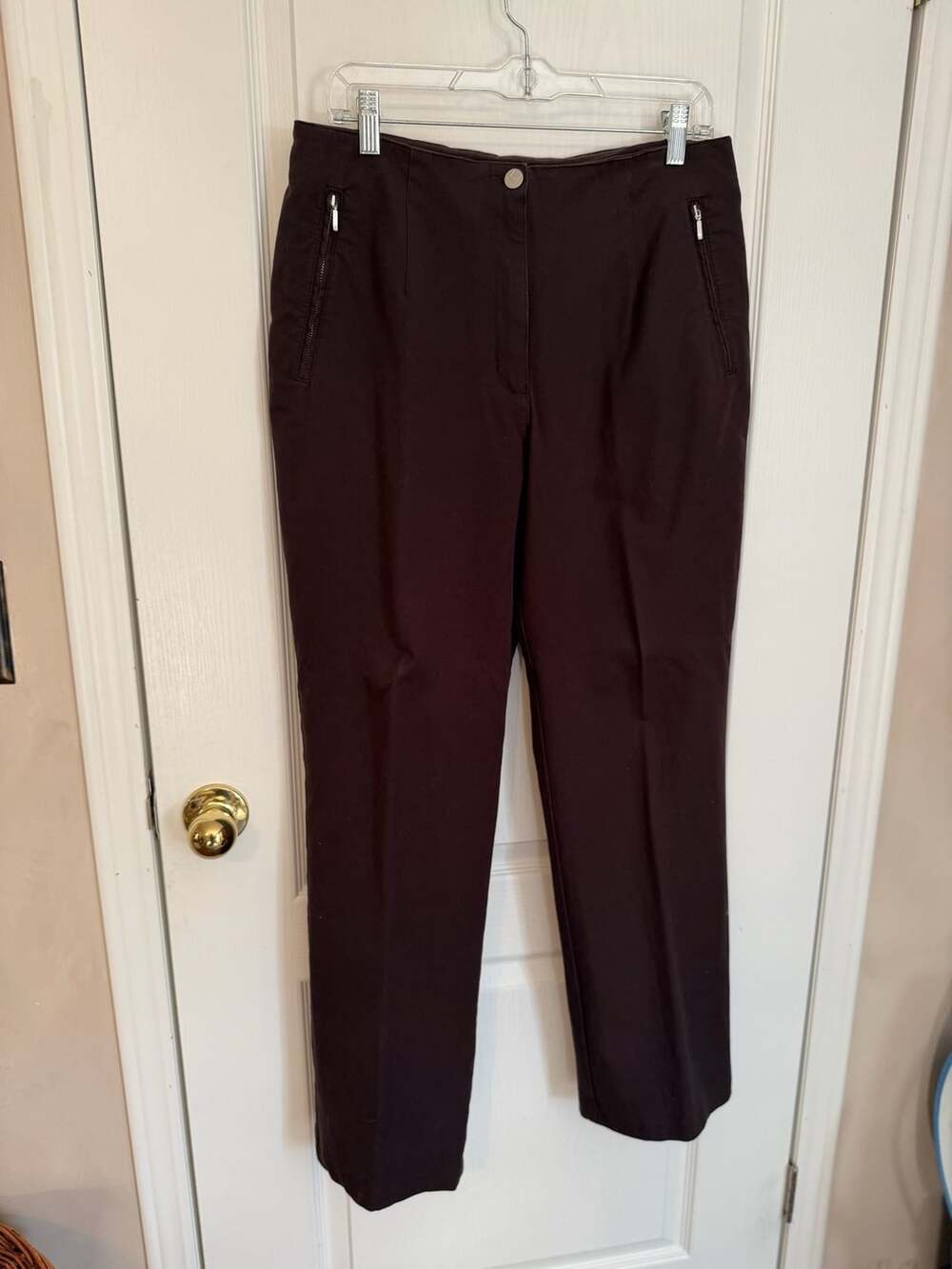 Vanilia Pants Brown Zip Pocket